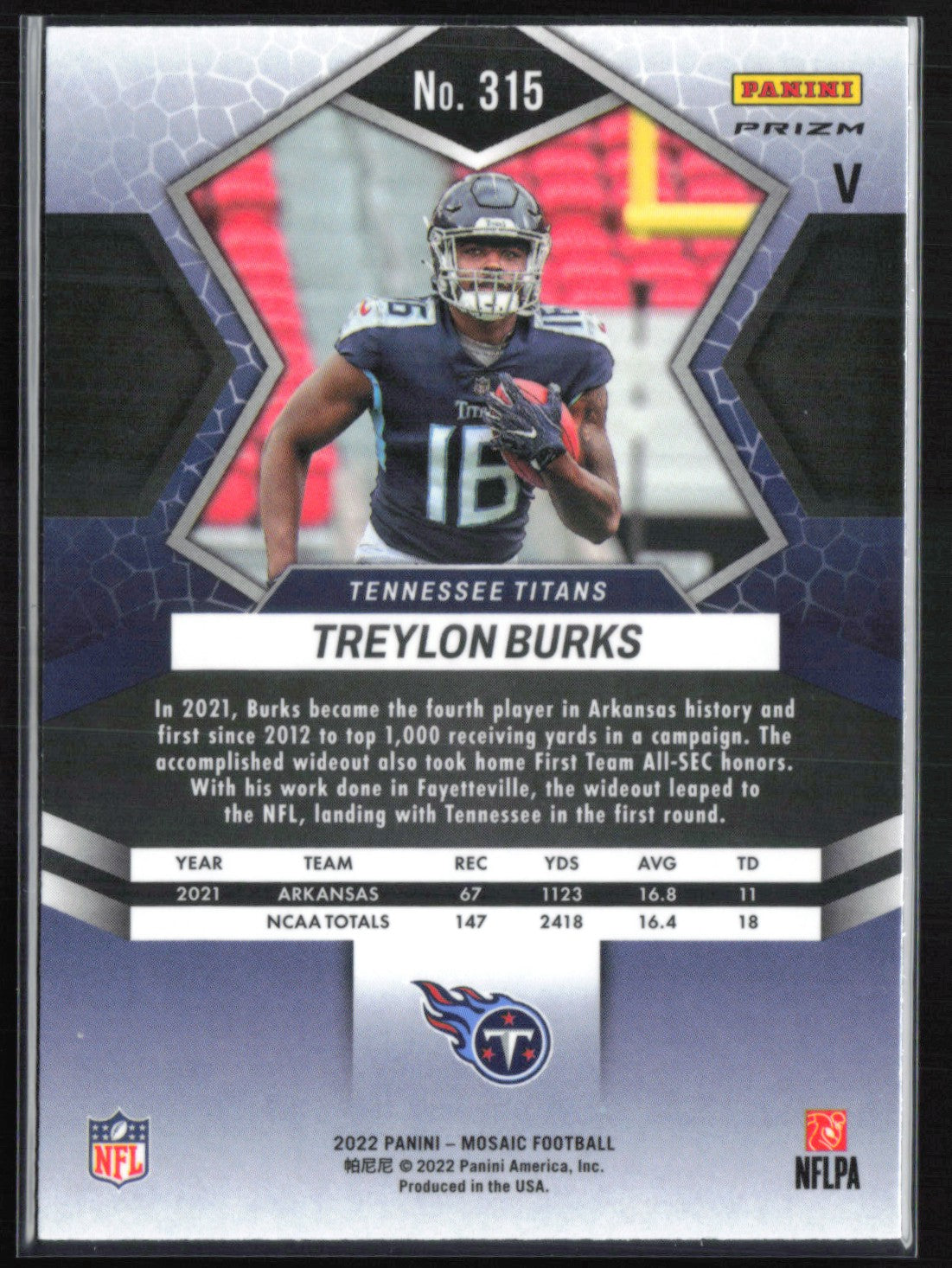 Treylon Burks RC Holo Variation