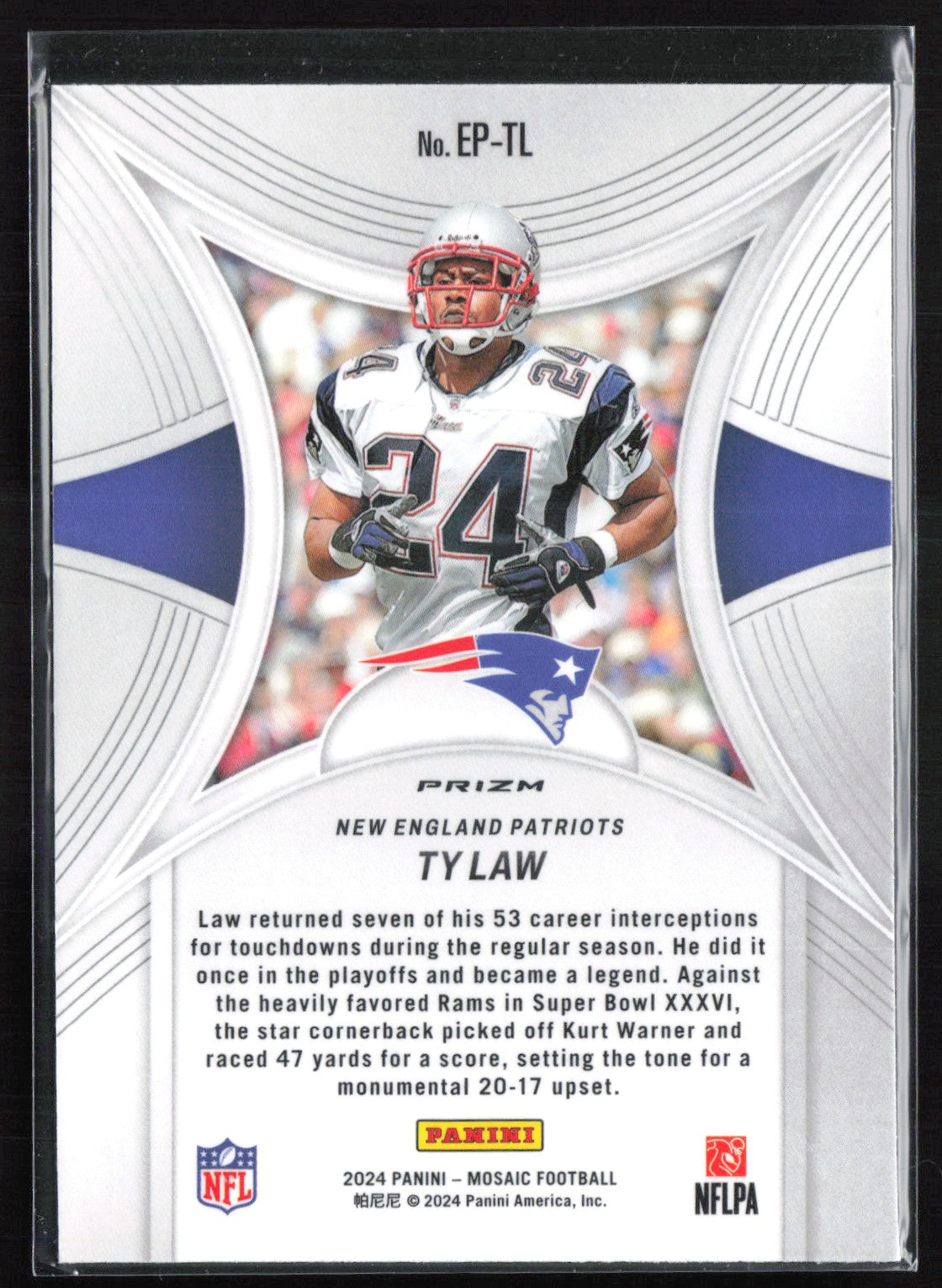 Ty Law Mosaic Prizm