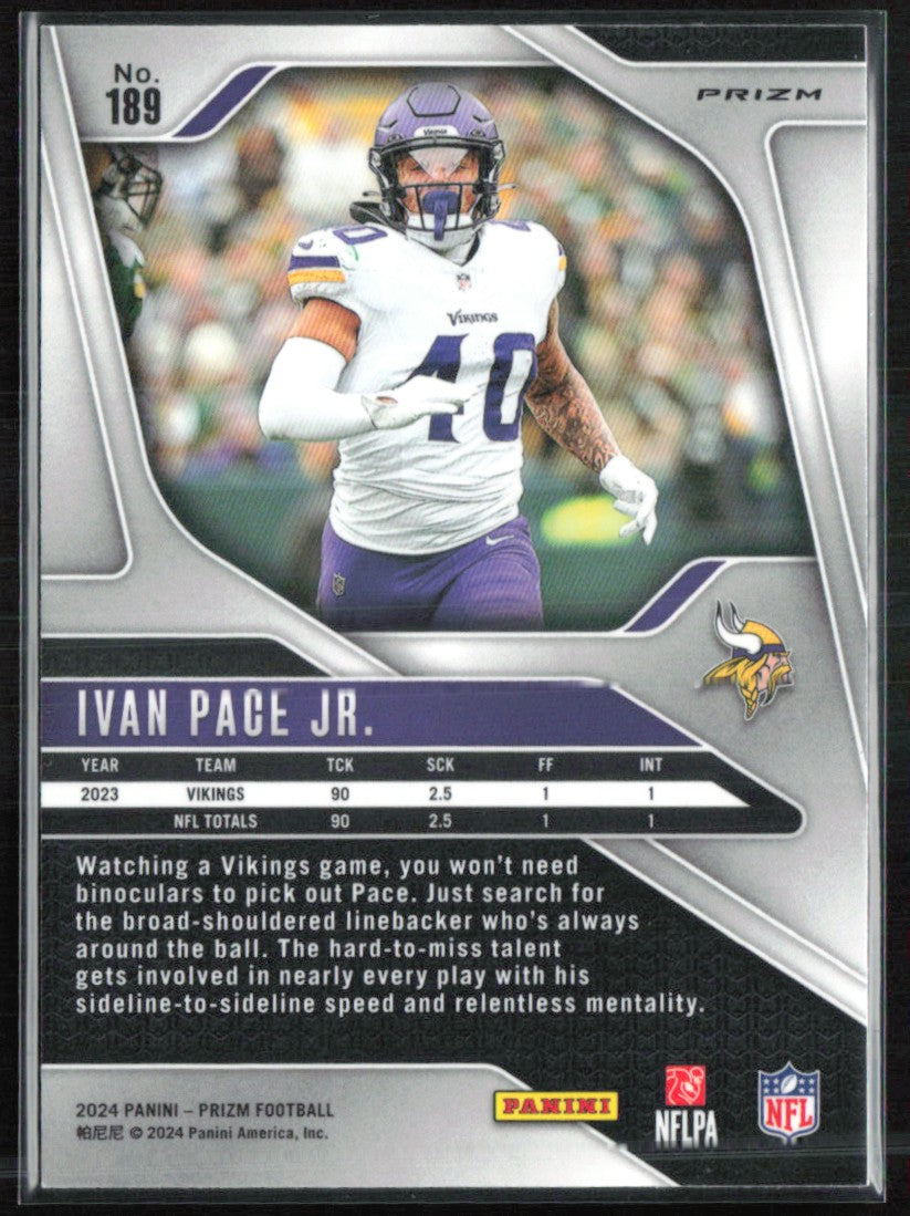 Ivan Pace Jr. Retail Red SSP 2024 Prizm