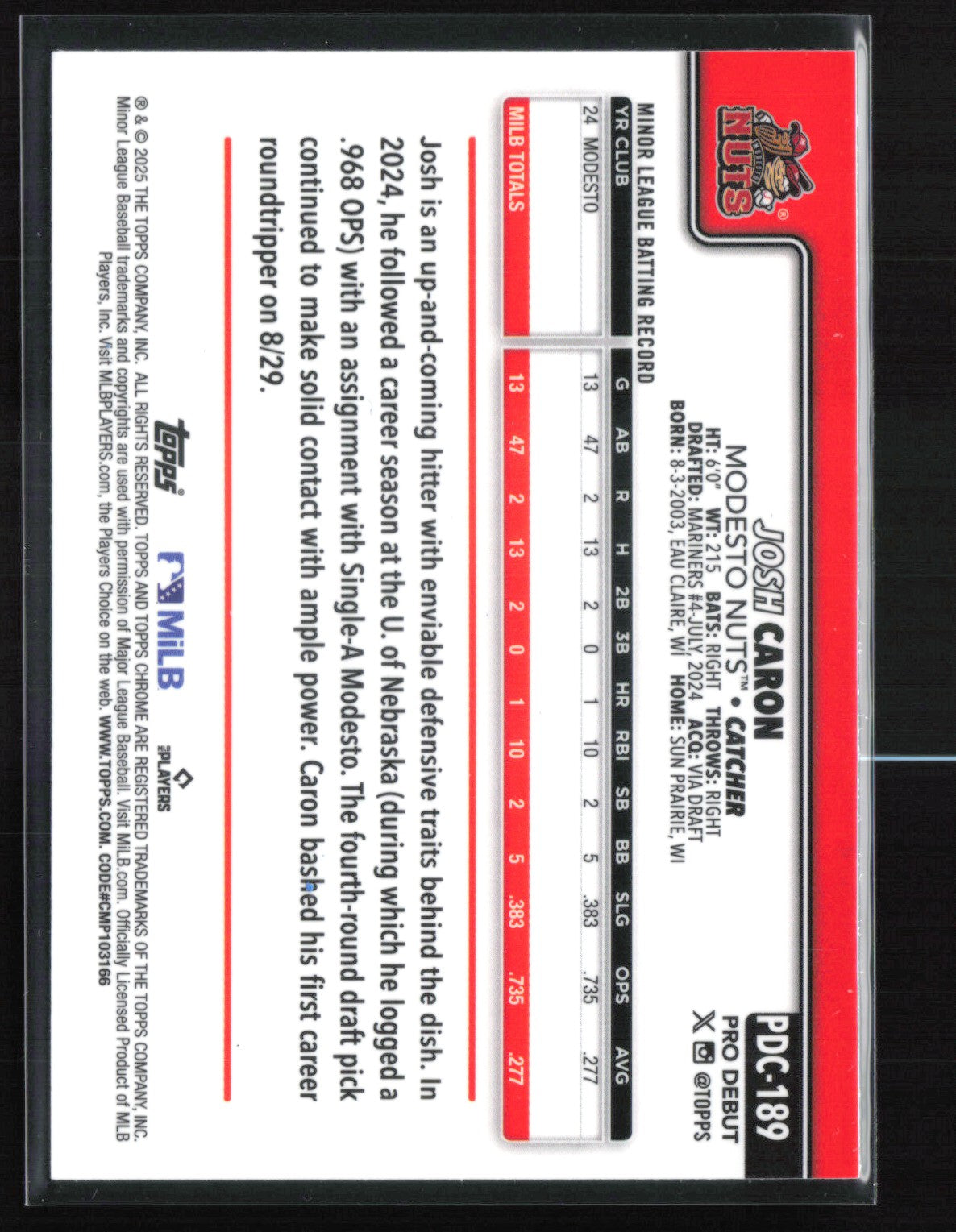 Josh Caron Pro Debut X-Fractor