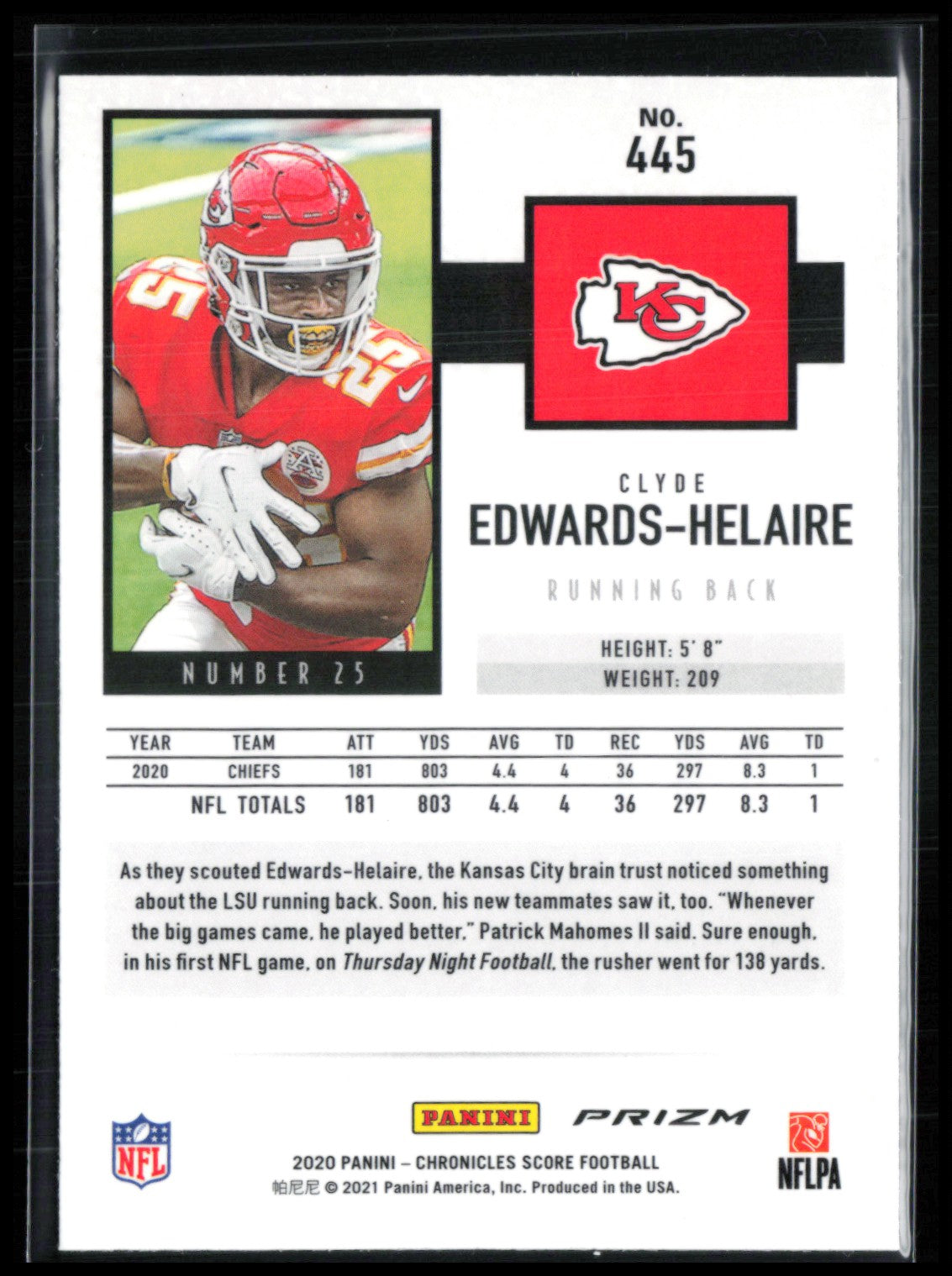 Clyde Edwards-Helaire RC Silver
