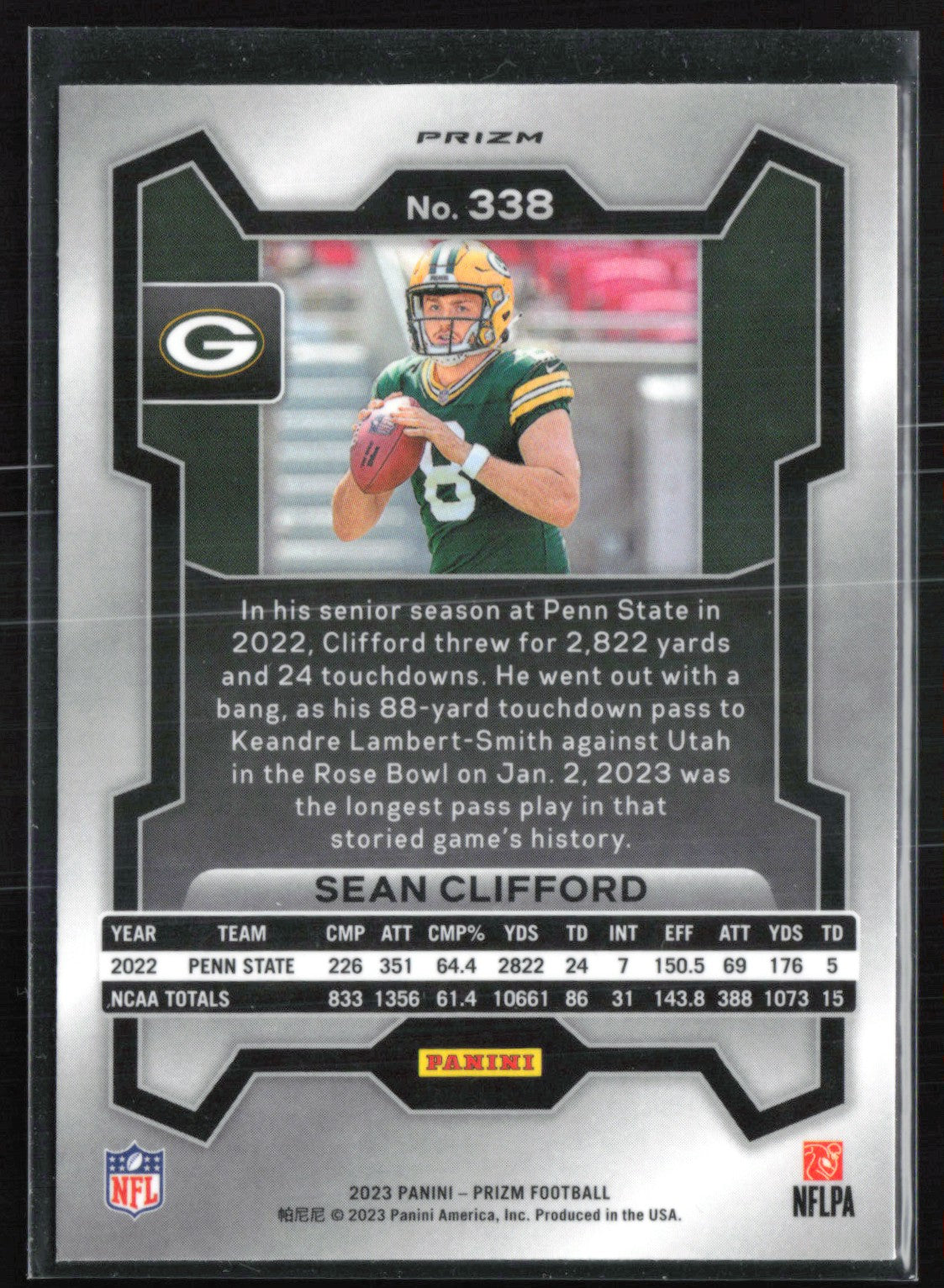 Sean Clifford RC Orange Ice