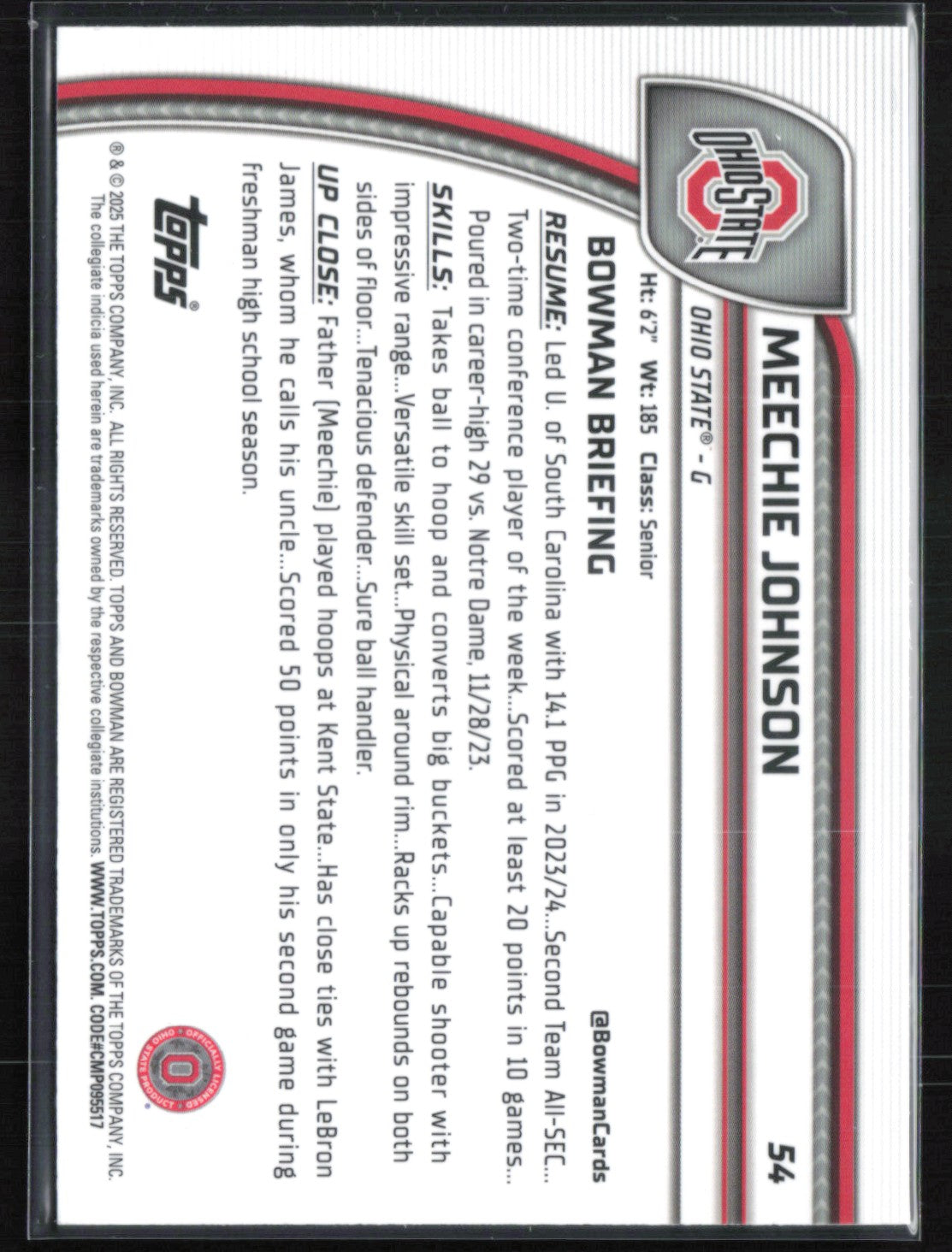 Meechie Johnson 1st Bowman Chrome U