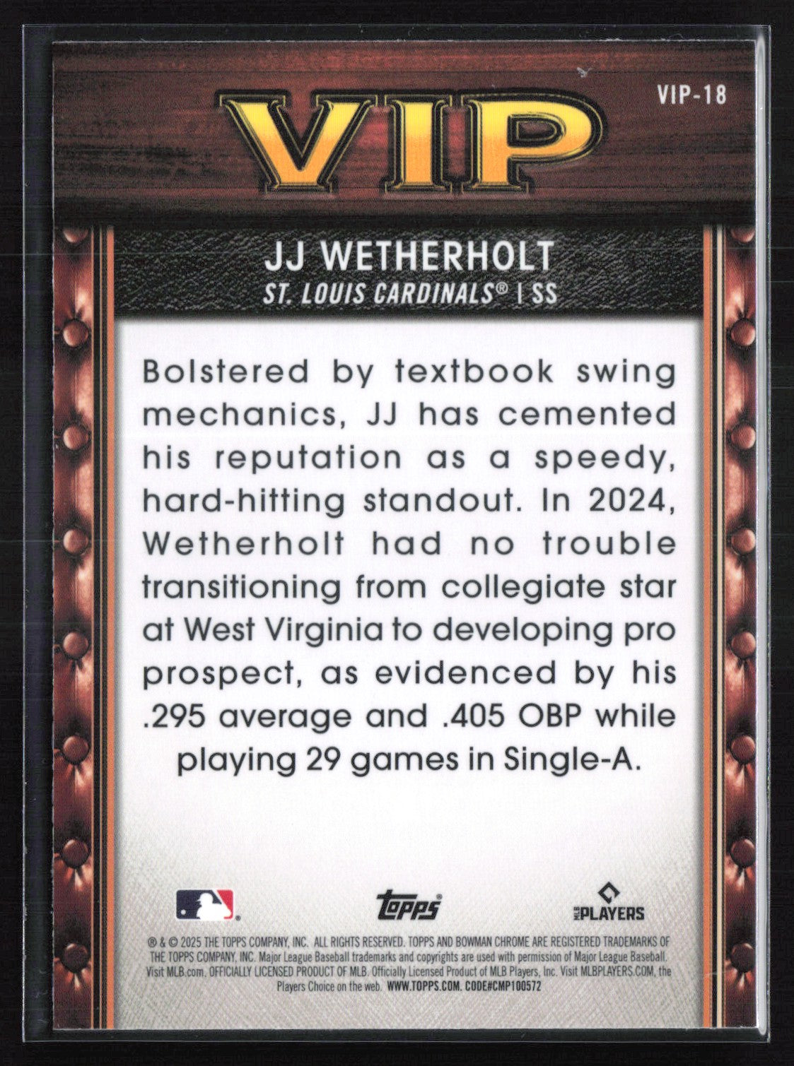 JJ Wetherholt VIP