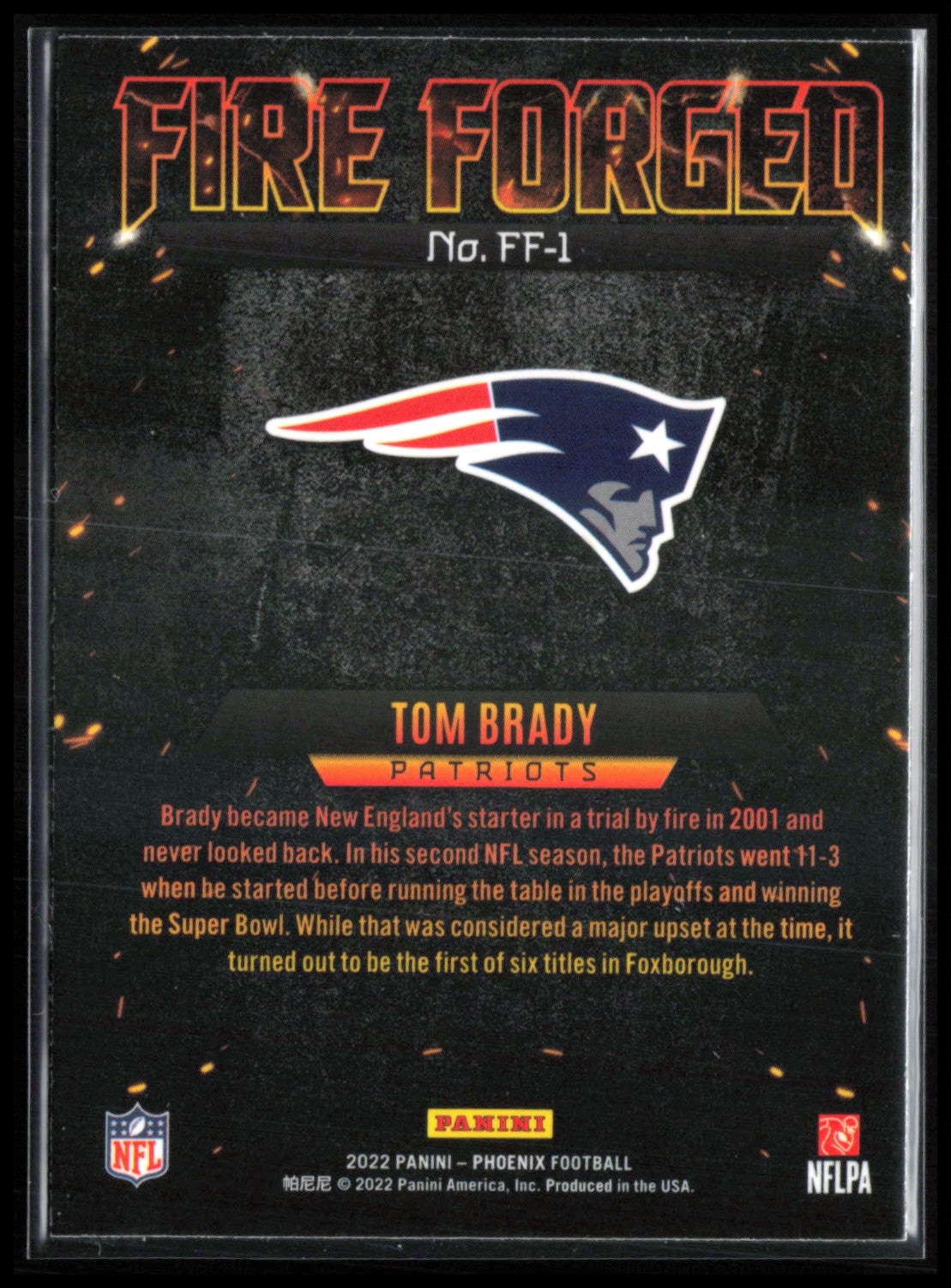 Tom Brady Fire Forged 2022 Phoenix