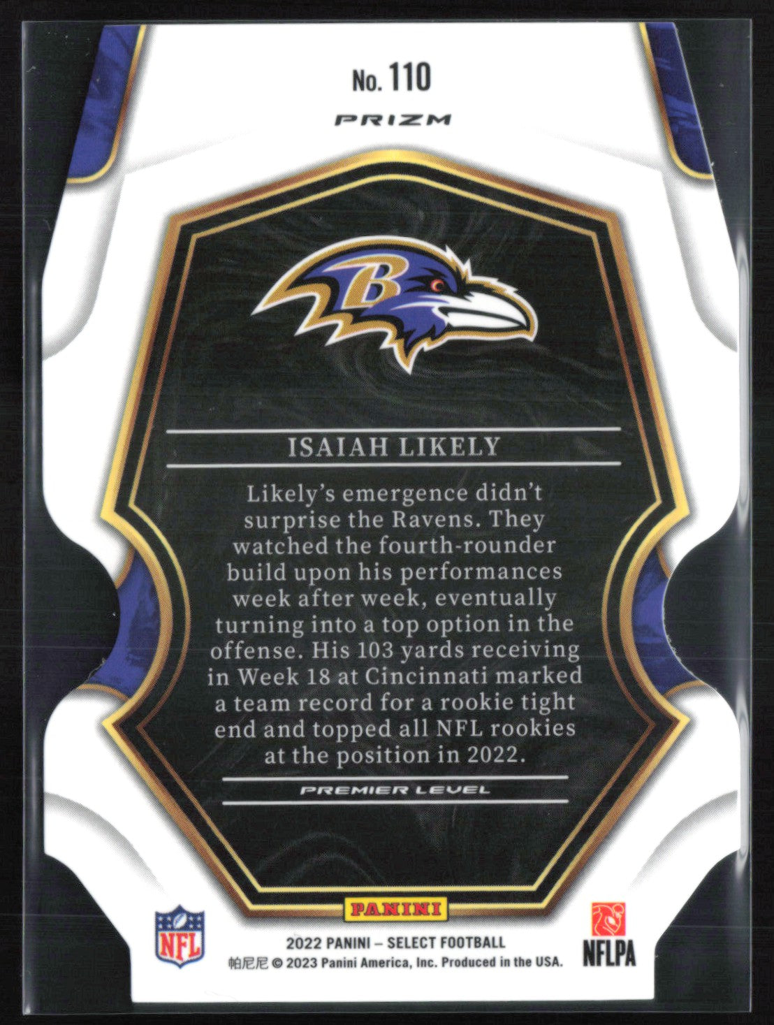 Isaiah Likely RC Black Red Die-Cut