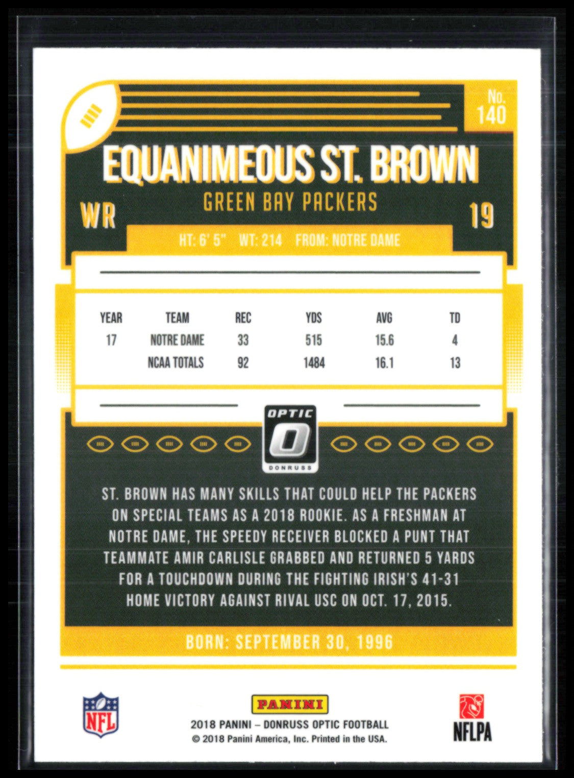 Equanimeous St. Brown RC