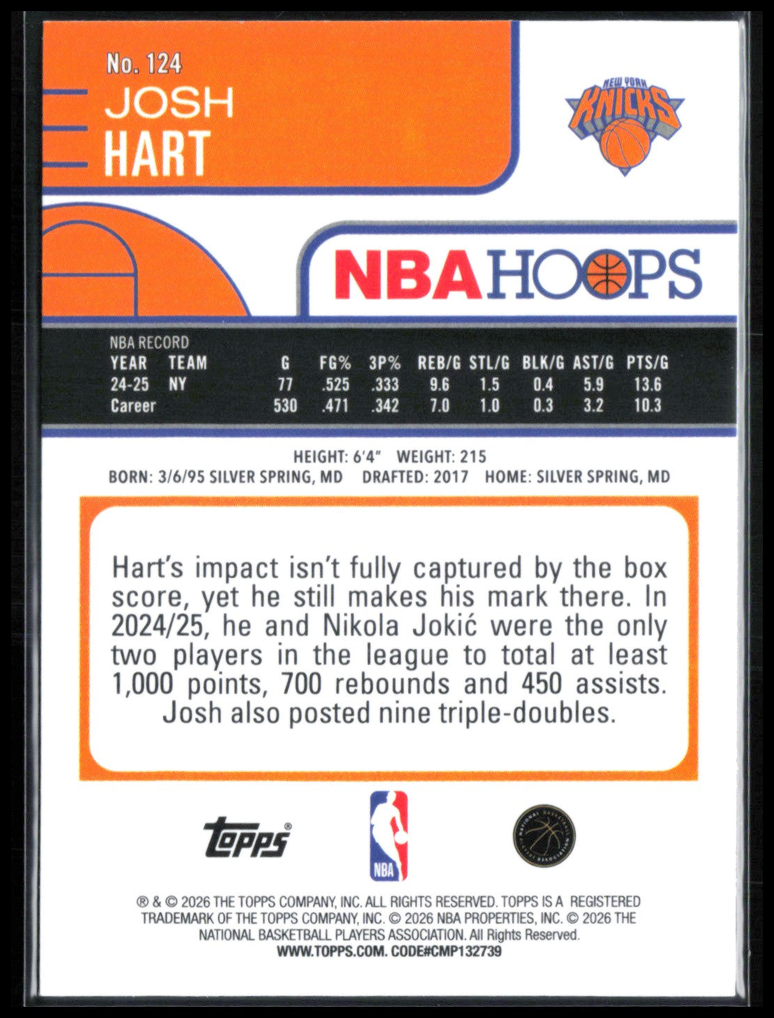Josh Hart Stripe Parallel