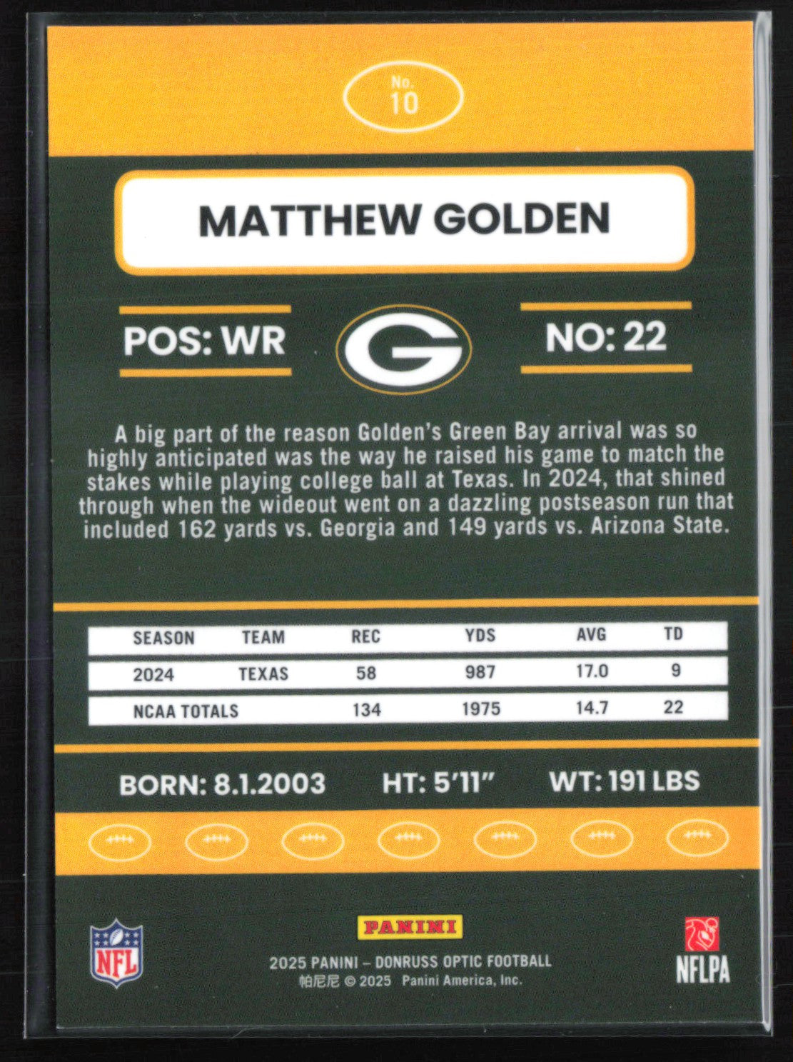 Matthew Golden RC