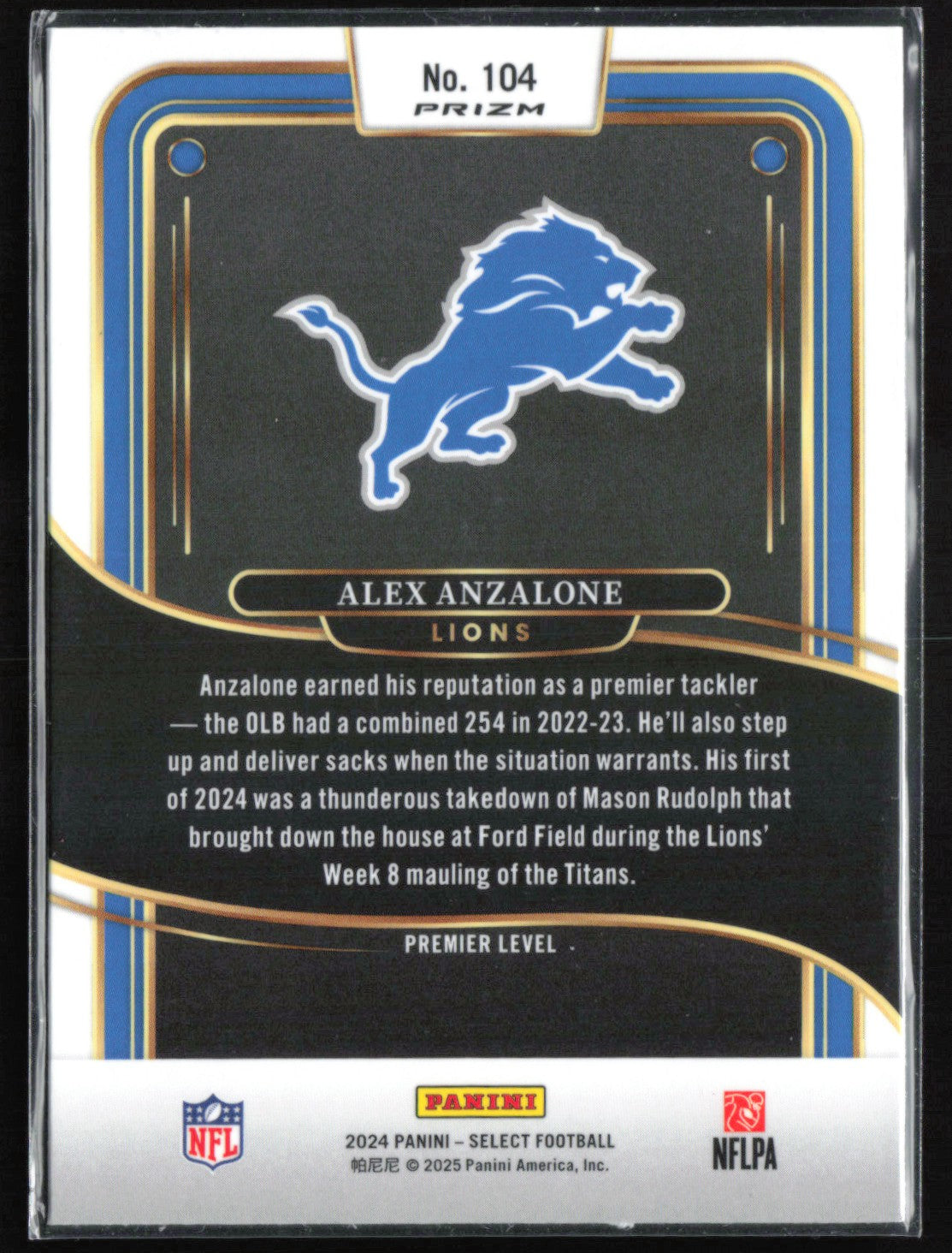 Alex Anzalone Tri-Color Shock