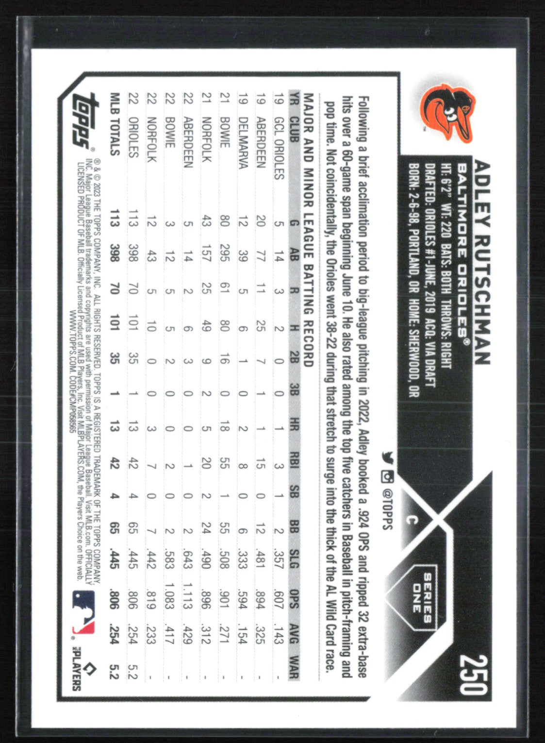 Adley Rutschman RC Rookie Cup