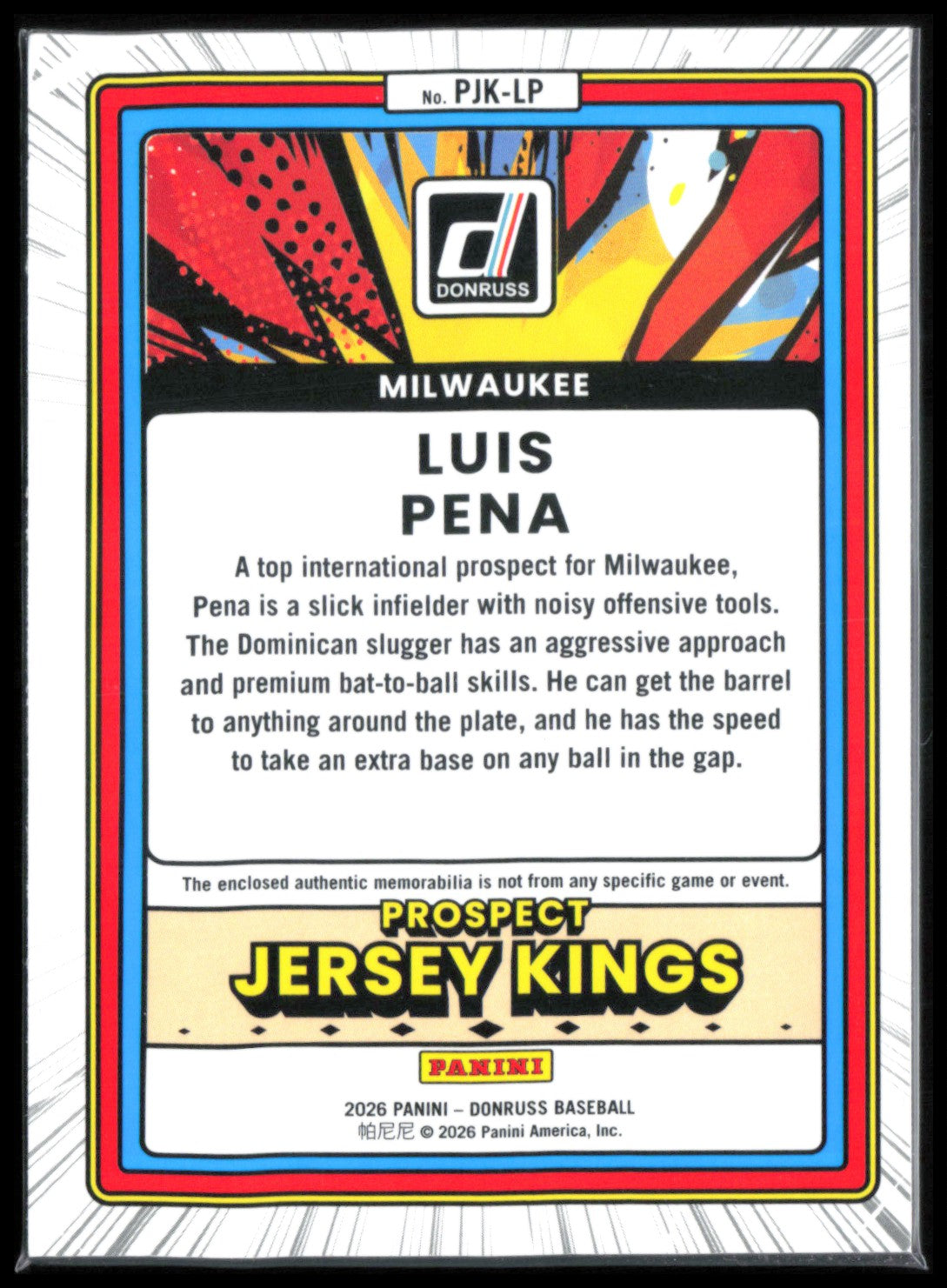 Luis Pena Prospect Jersey Kings Mem