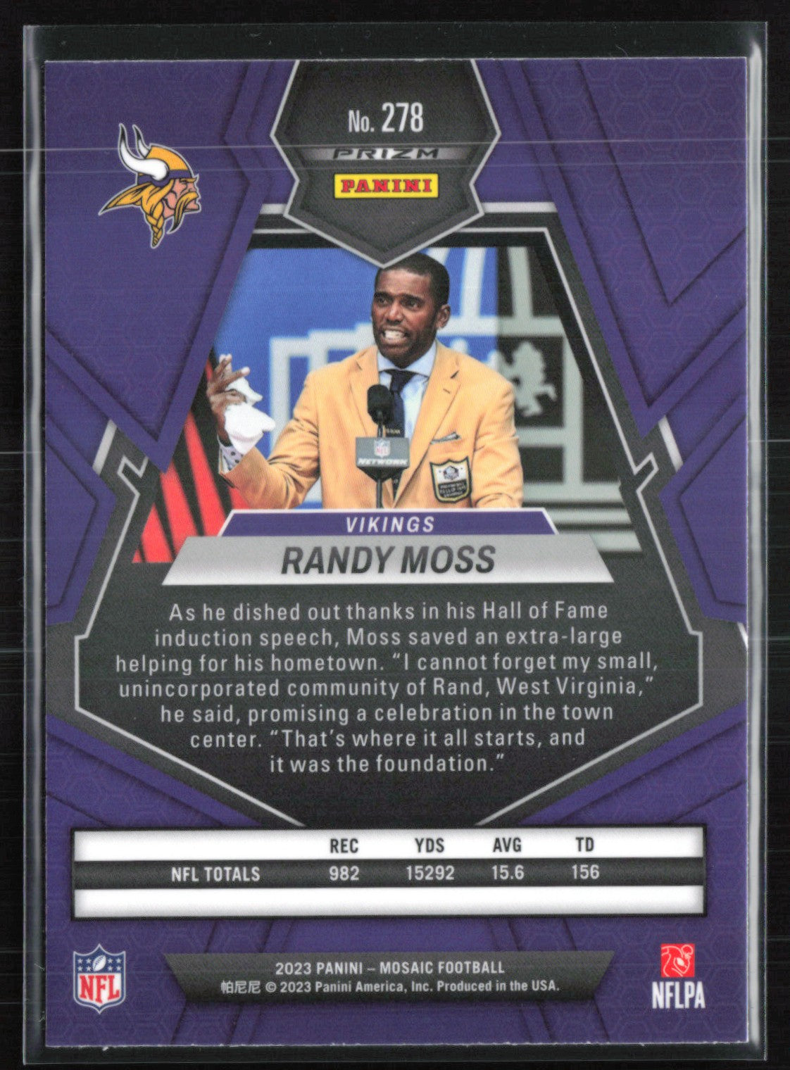 Randy Moss Green Mosaic