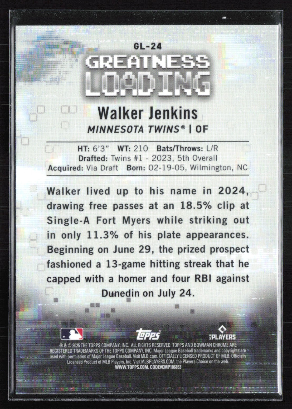 Walker Jenkins Greatness Loading