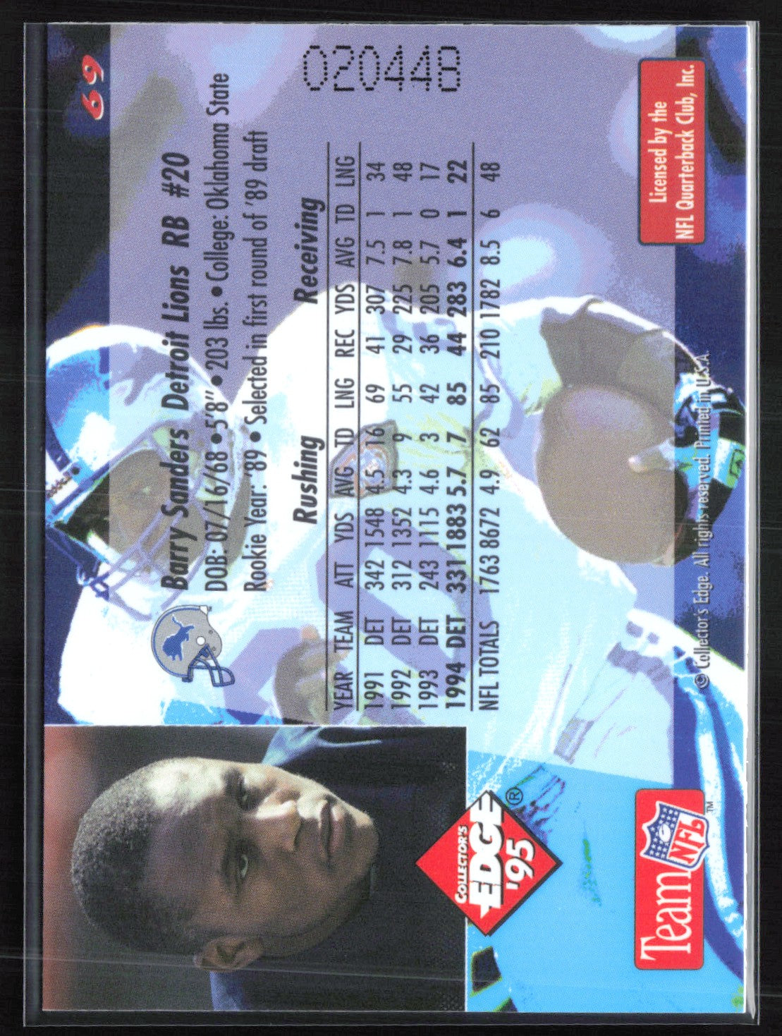 Barry Sanders 1995 Edge