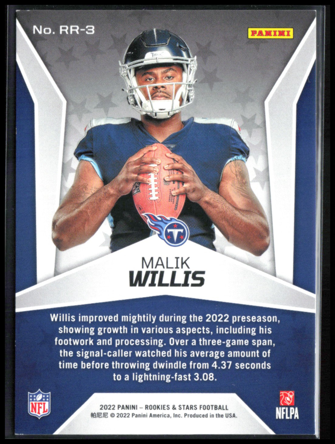 Malik Willis RC /80 2022 Rookies & Stars