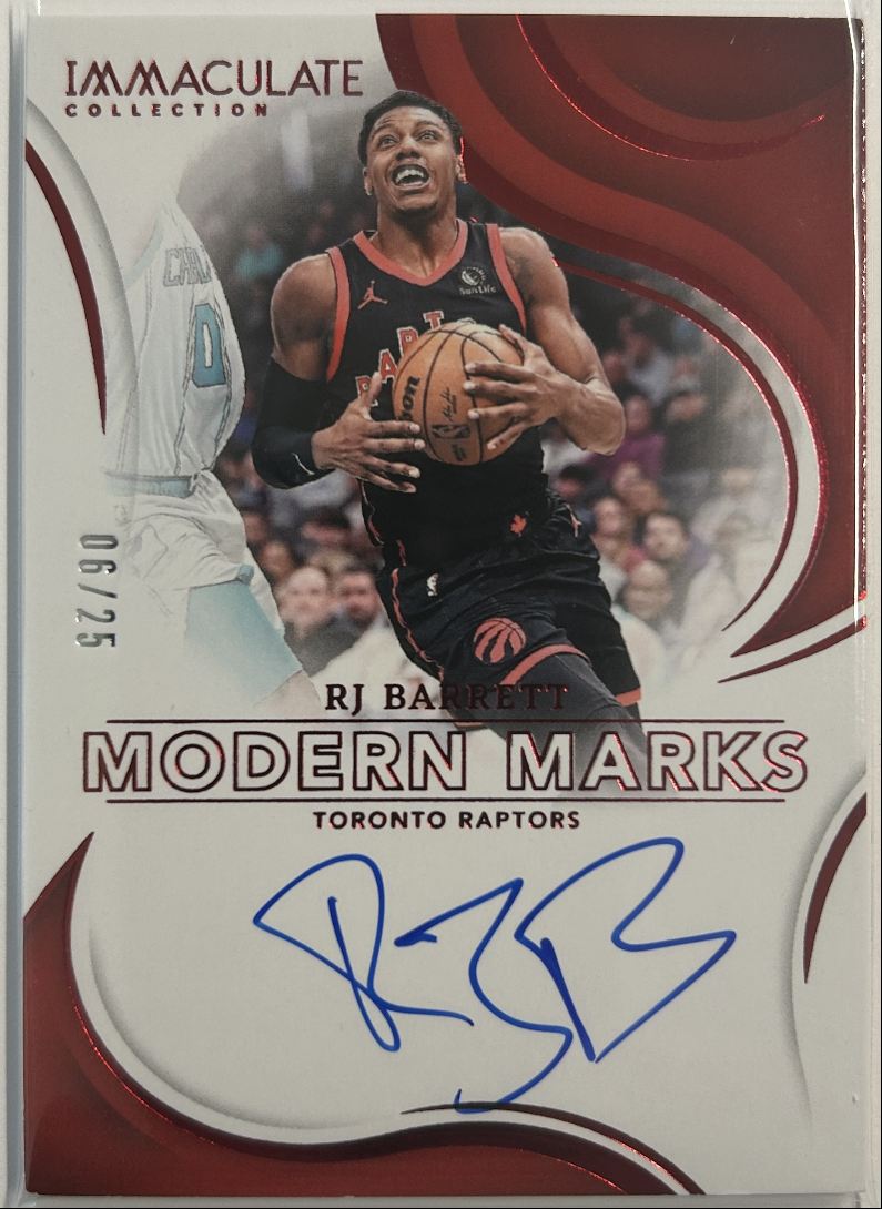 その他 Absolute RJ BARRETT AUTO /25 RJ Barrett Auto /25 Red 2023-24 Immaculate Collection – Dollar Box