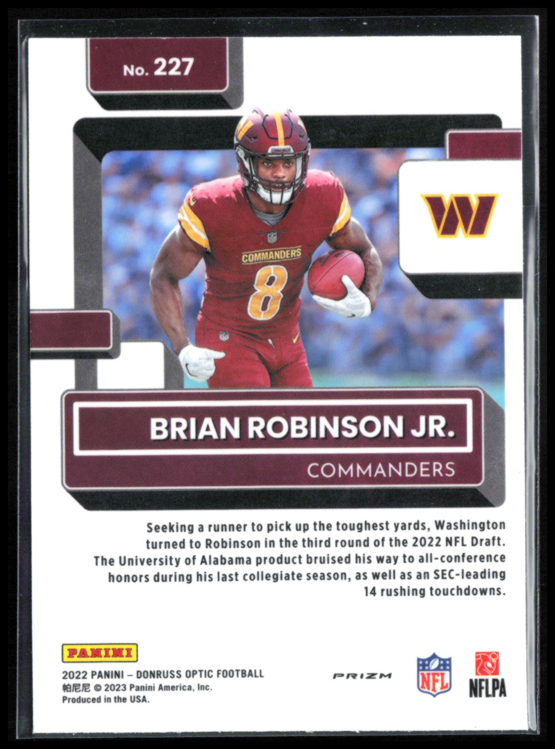 Brian Robinson Jr. RC Holo 2022 Optic