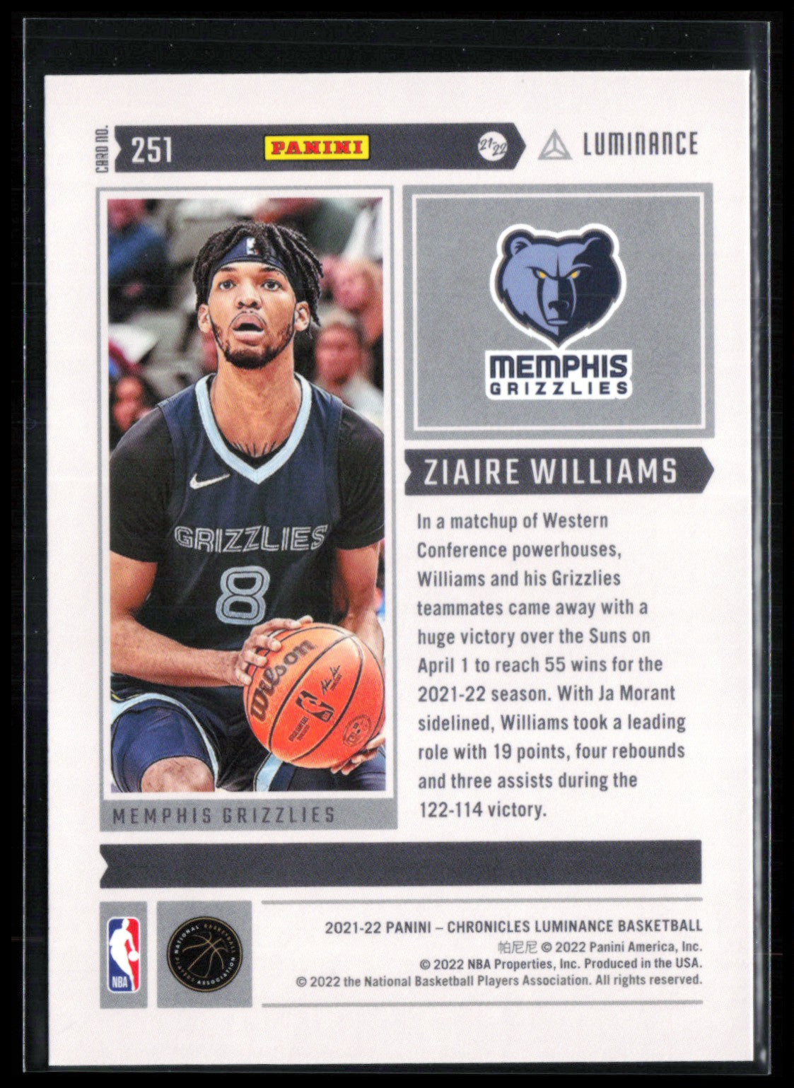 Ziaire Williams RC