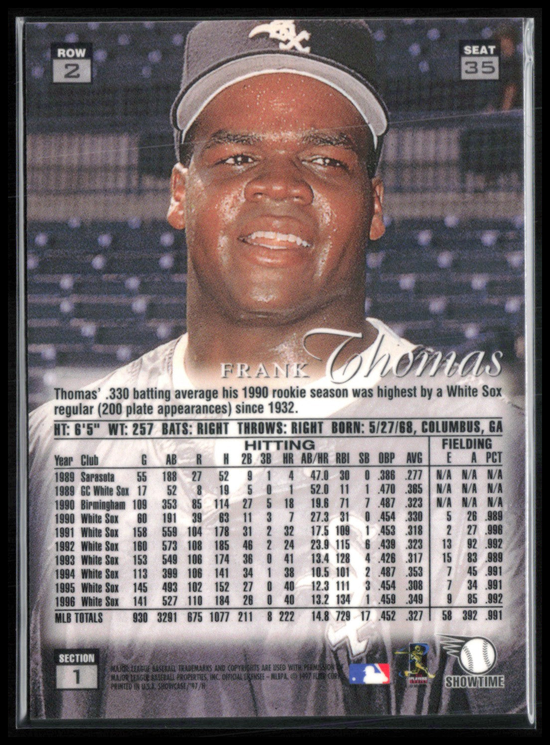 Frank Thomas 1997 Flair Showcase