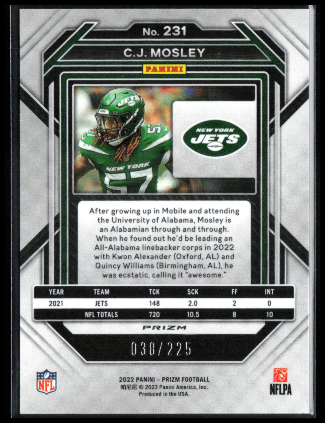 C.J. Mosley Purple Ice /225