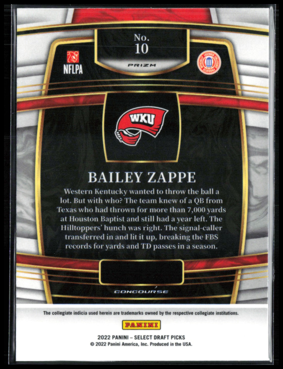 Bailey Zappe RC Yellow Laser