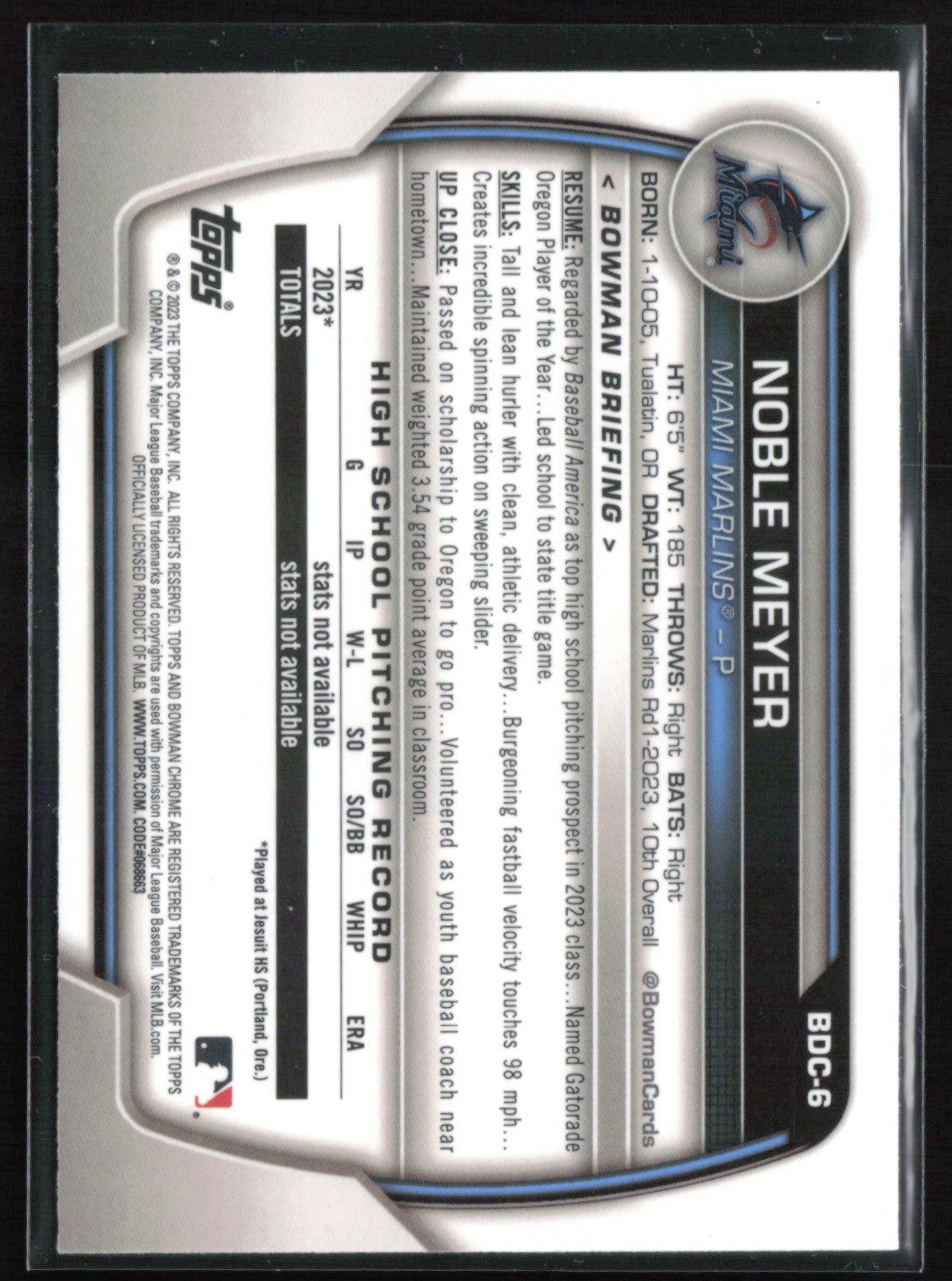 Noble Meyer 1st Bowman