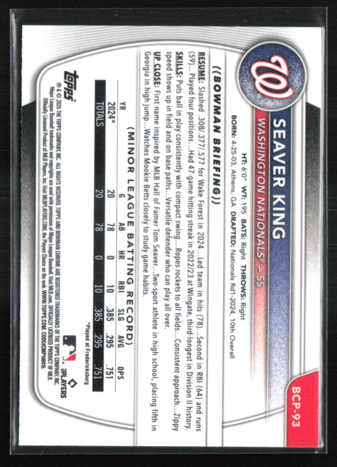 Seaver King Prospects