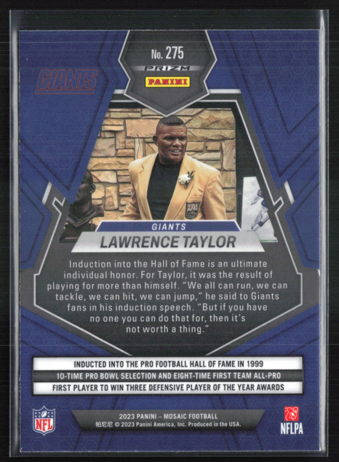 Lawrence Taylor Mosaic Prizm