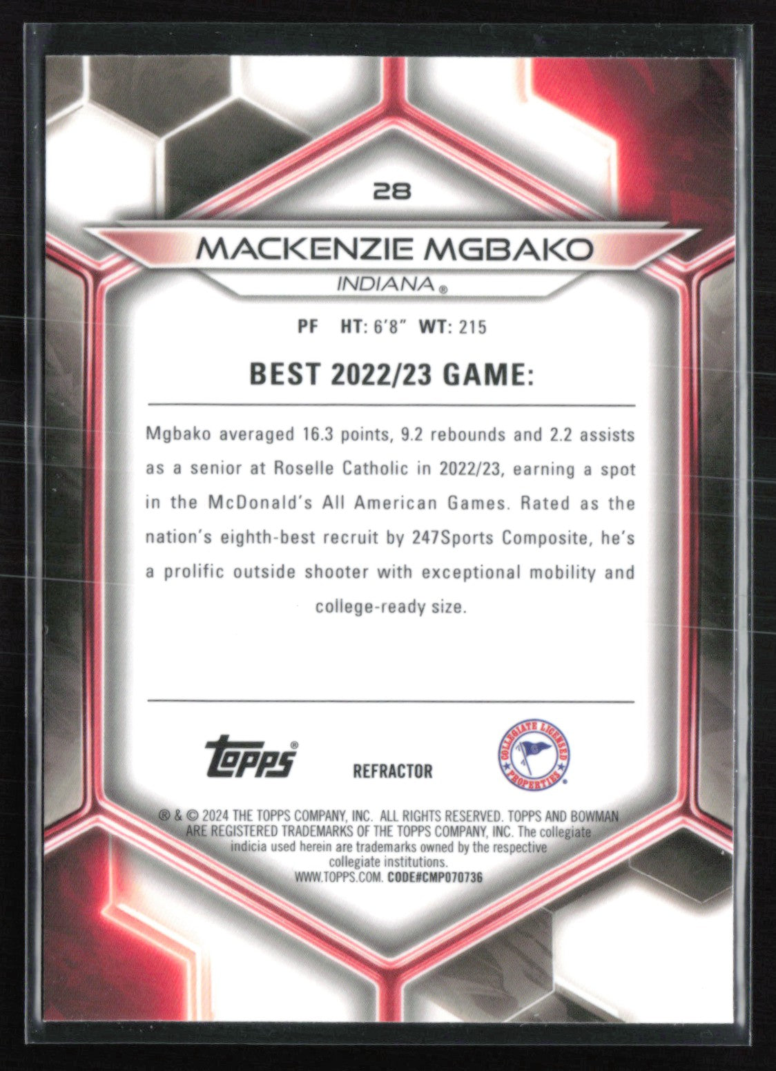Mackenzie Mgbako Refractor