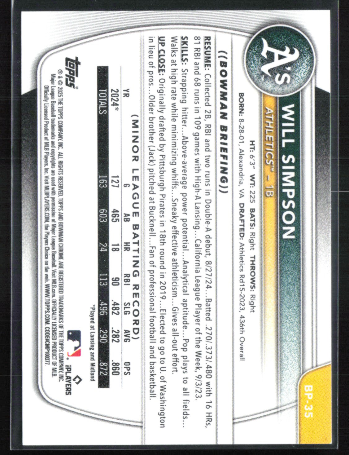 Will Simpson 1st Bowman