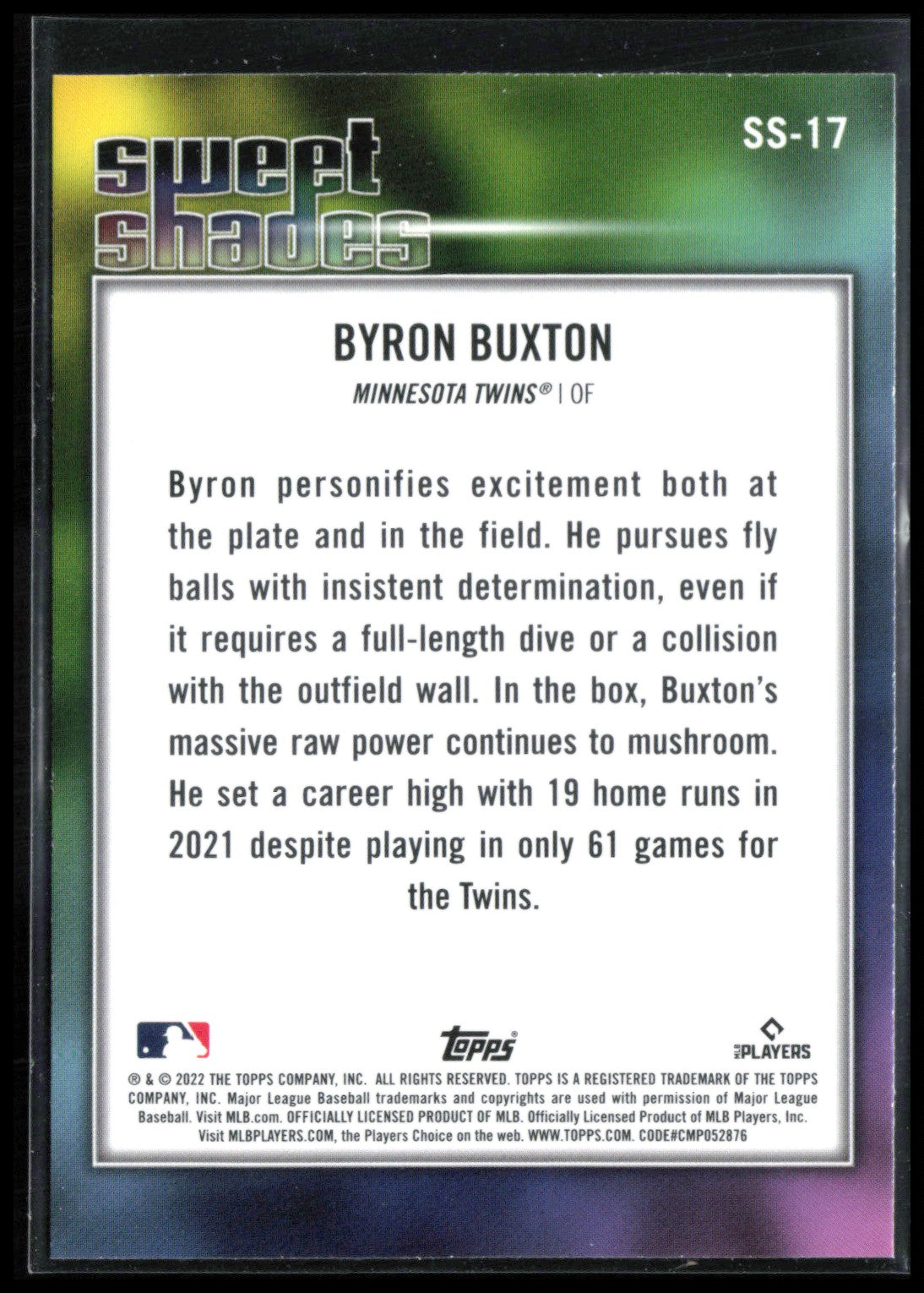 Byron Buxton Sweet Shades