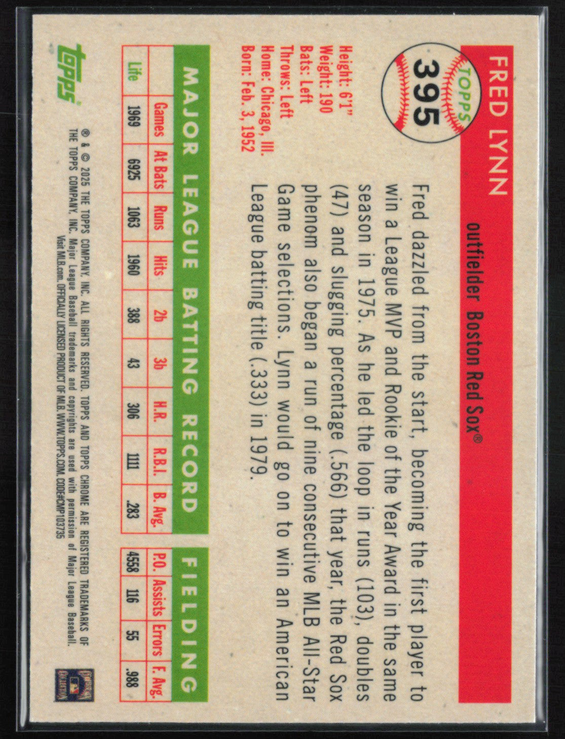 Fred Lynn Prism Refractor