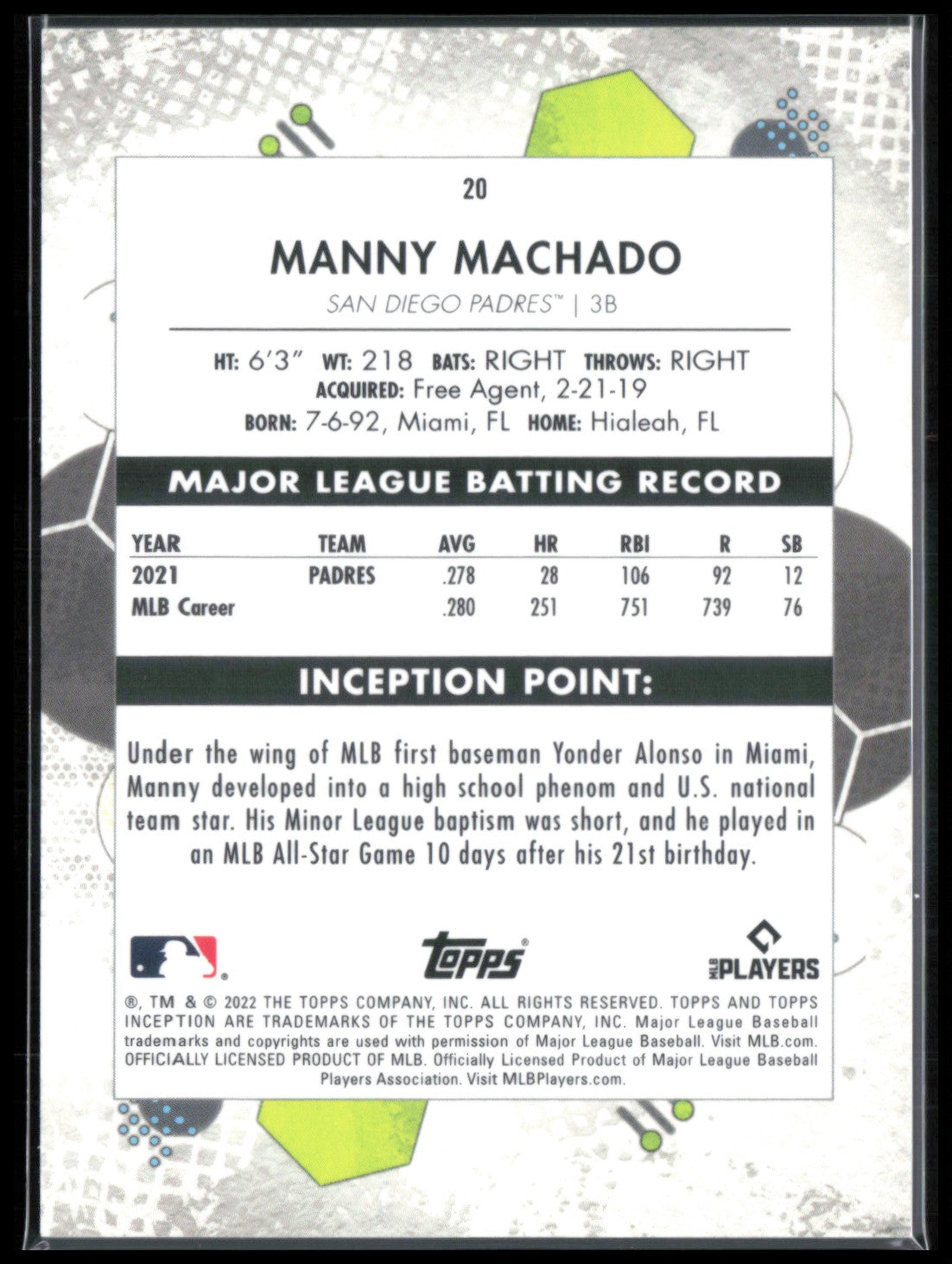 Manny Machado Green