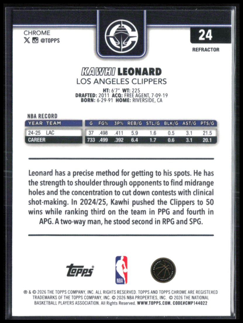 Kawhi Leonard Refracor