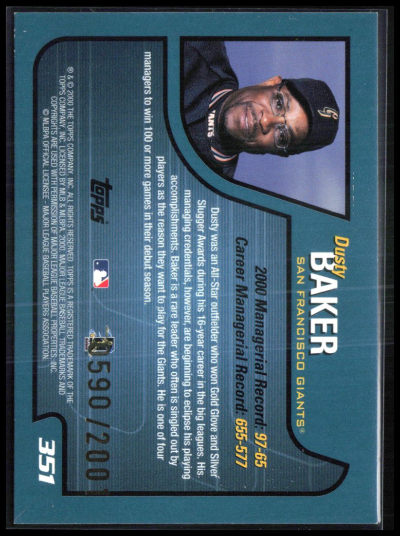 Dusty Baker Gold /2001