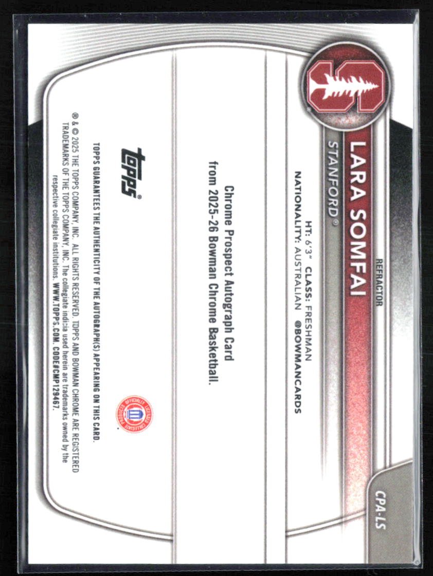 Lara Somfai 1st Bowman Auto /499