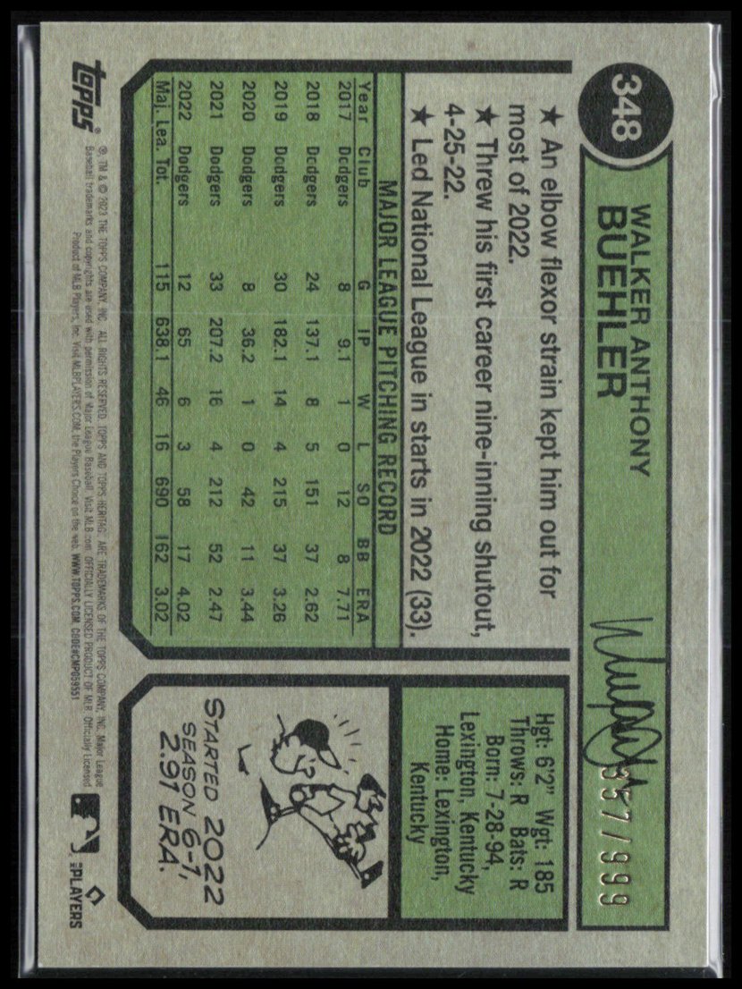 Walker Buehler Redux /999