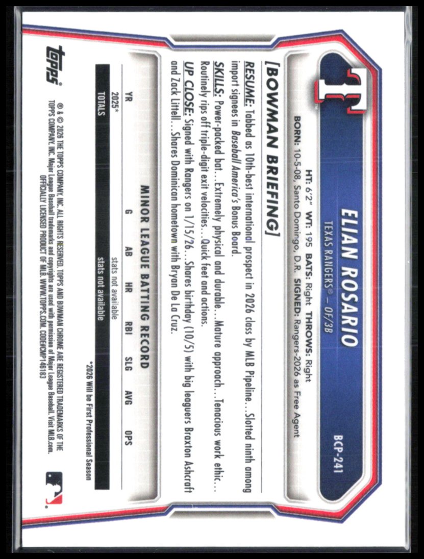 Elian Rosario 1st Bowman Mojo