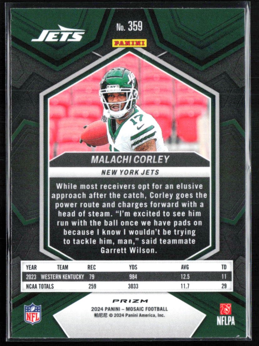 Malachi Corley RC Mosaic Prizm