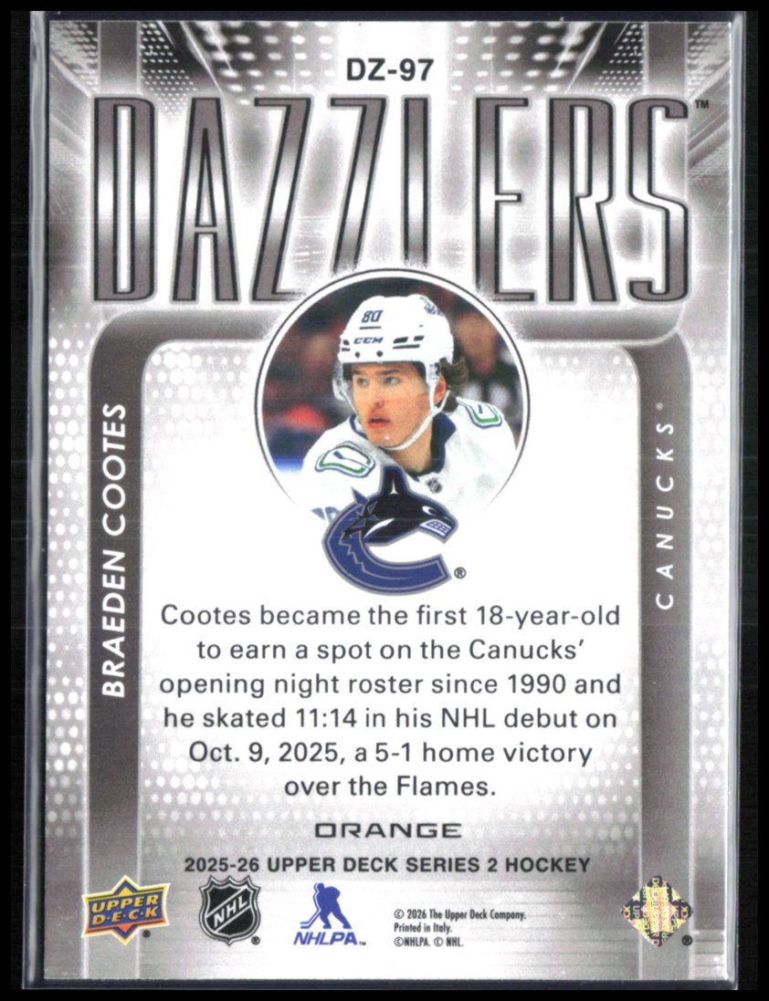 Braeden Cootes Orange Foil