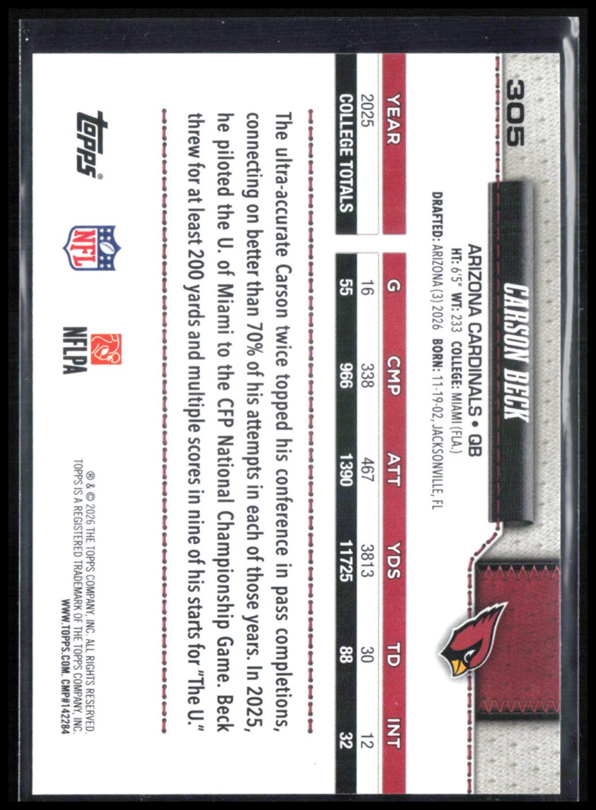Carson Beck RC