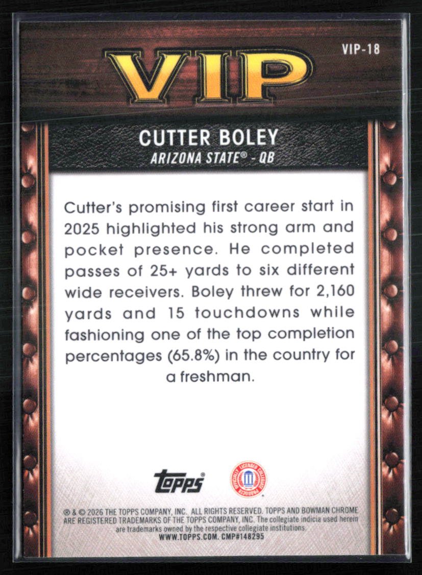 Cutter Boley VIP