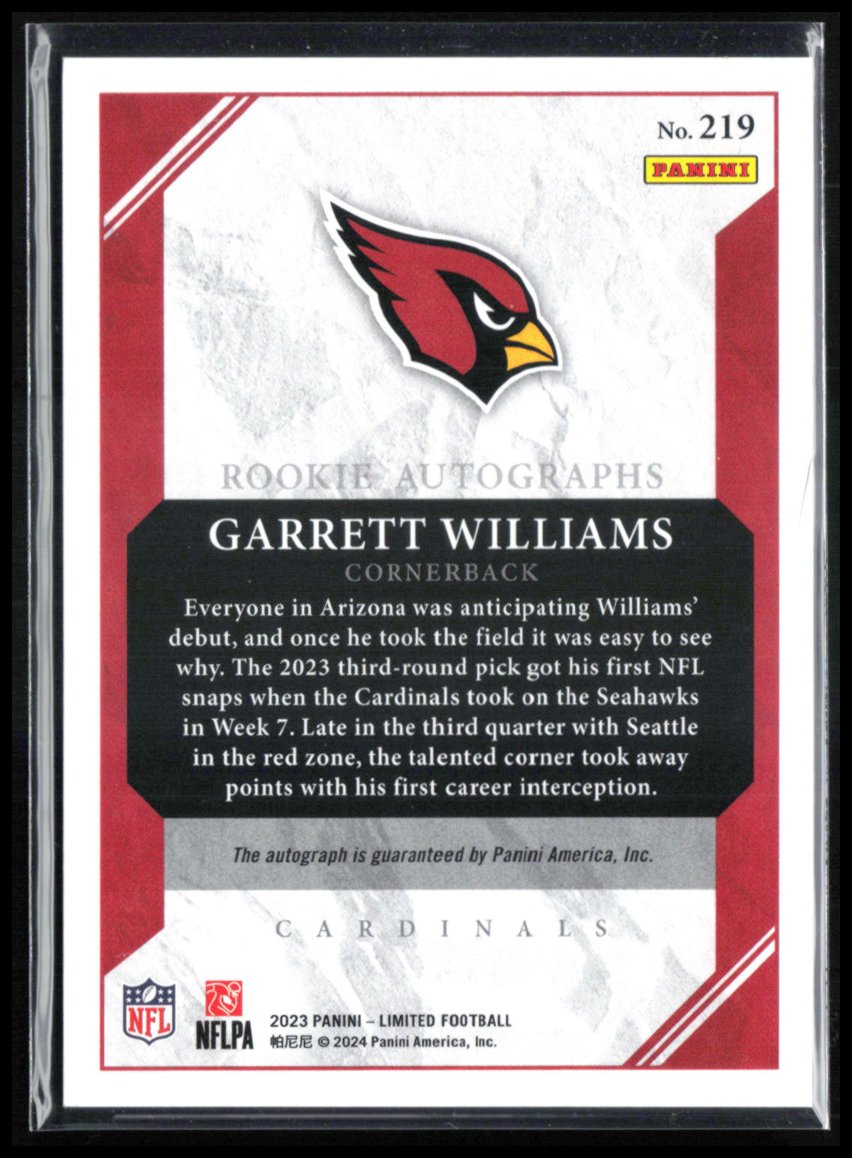 Garrett Williams RC Auto /99