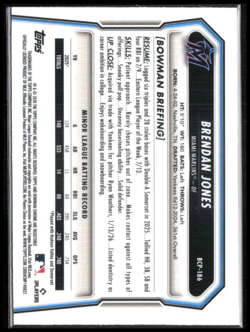 Brendan Jones 1st Bowman