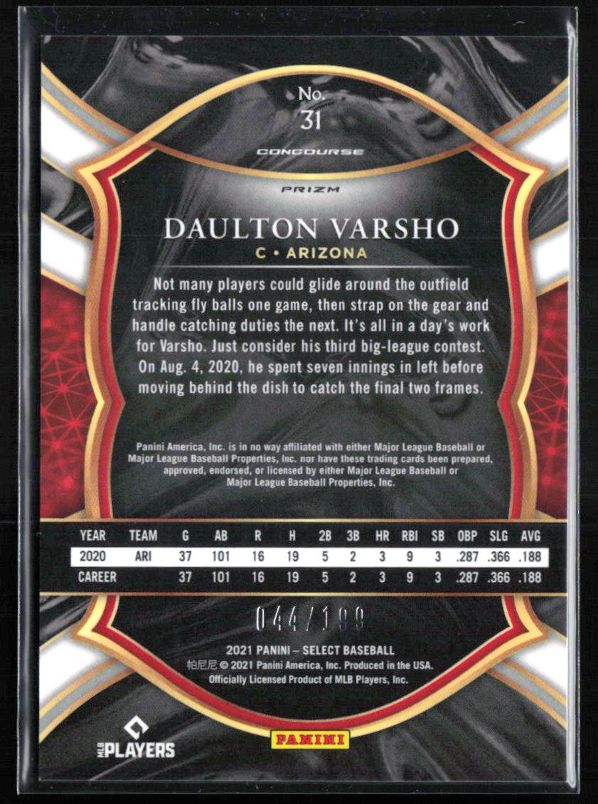 Daulton Varsho RC Concourse Red /199