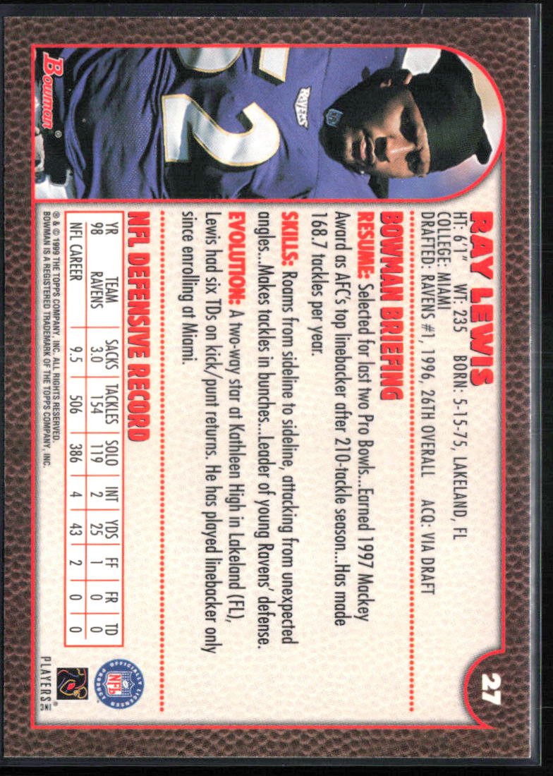 Ray Lewis 1999 Bowman