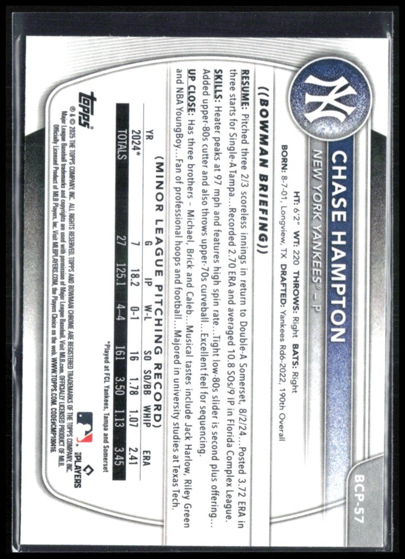 Chase Hampton 1st Bowman