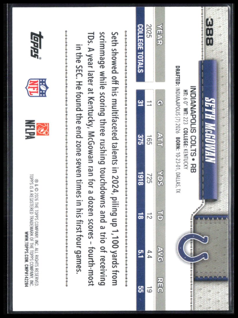 Seth McGowan RC