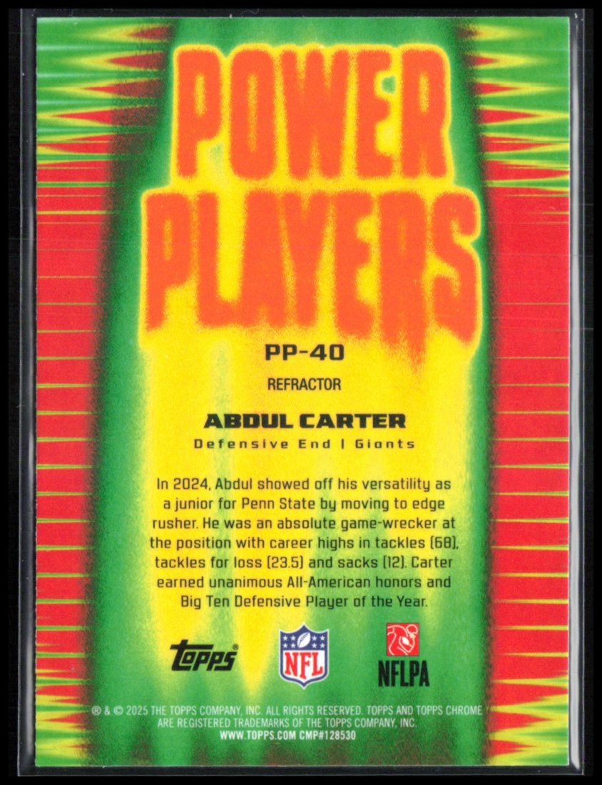 Abdul Carter Refractor RC